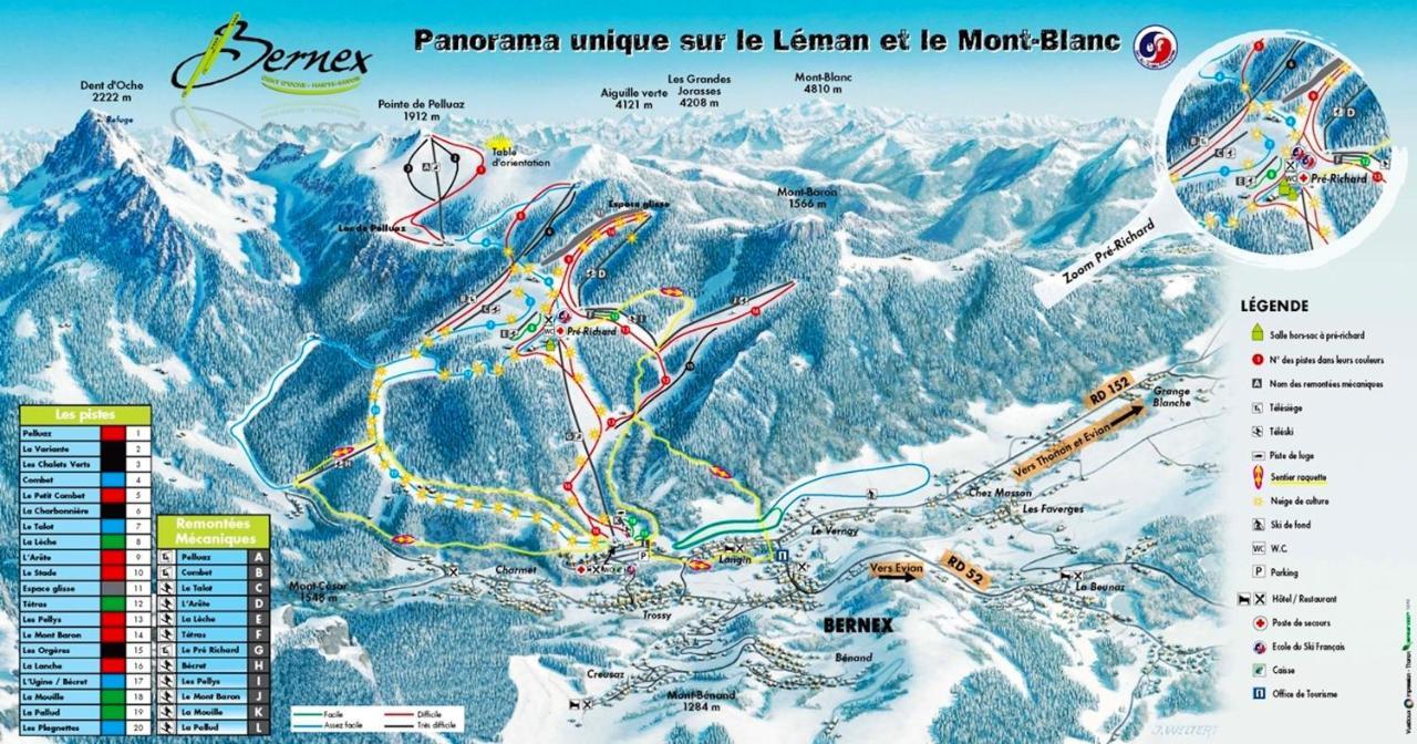 Appartement Au Pied Des Pistes, Avec Vue Sur La Montagne Bernex Eksteriør bilde